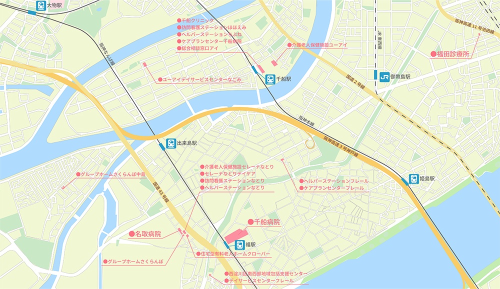 西淀川区地図