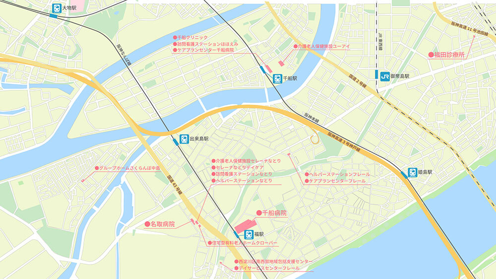 西淀川区地図